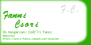 fanni csori business card